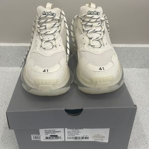 Women’s Balenciaga Triple S Clear Sole Sneaker- Light Beige Size 41/11